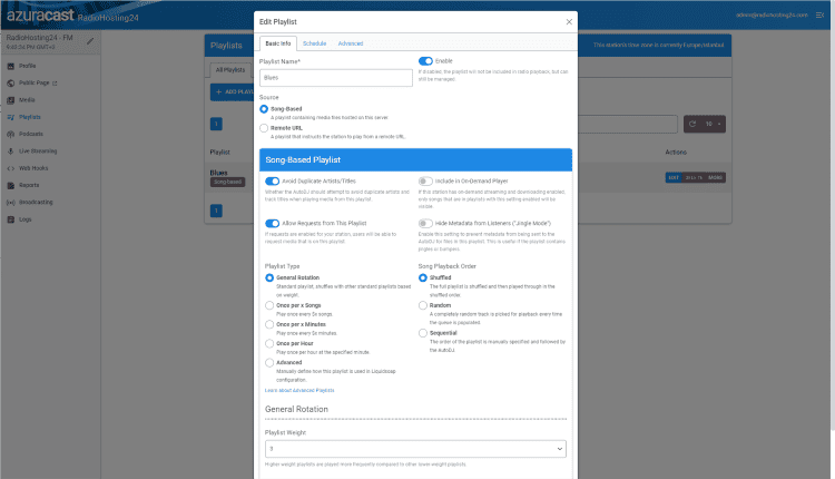 AzuraCast Playlist Manager